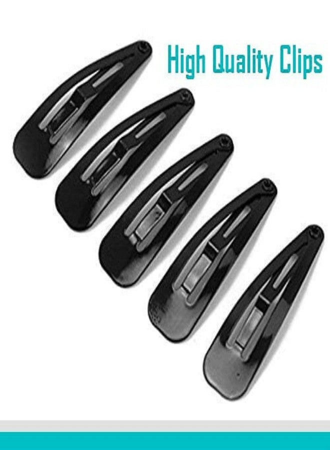 ZAPAKA Black Tik-Tak Small 3 cm Hair Clips for Girls 36 PCS Tic tac Snap Clips | Non-Slip Black Metal Hair Pins for Women | Hair Accessories for Kids 3 CM - Image 5
