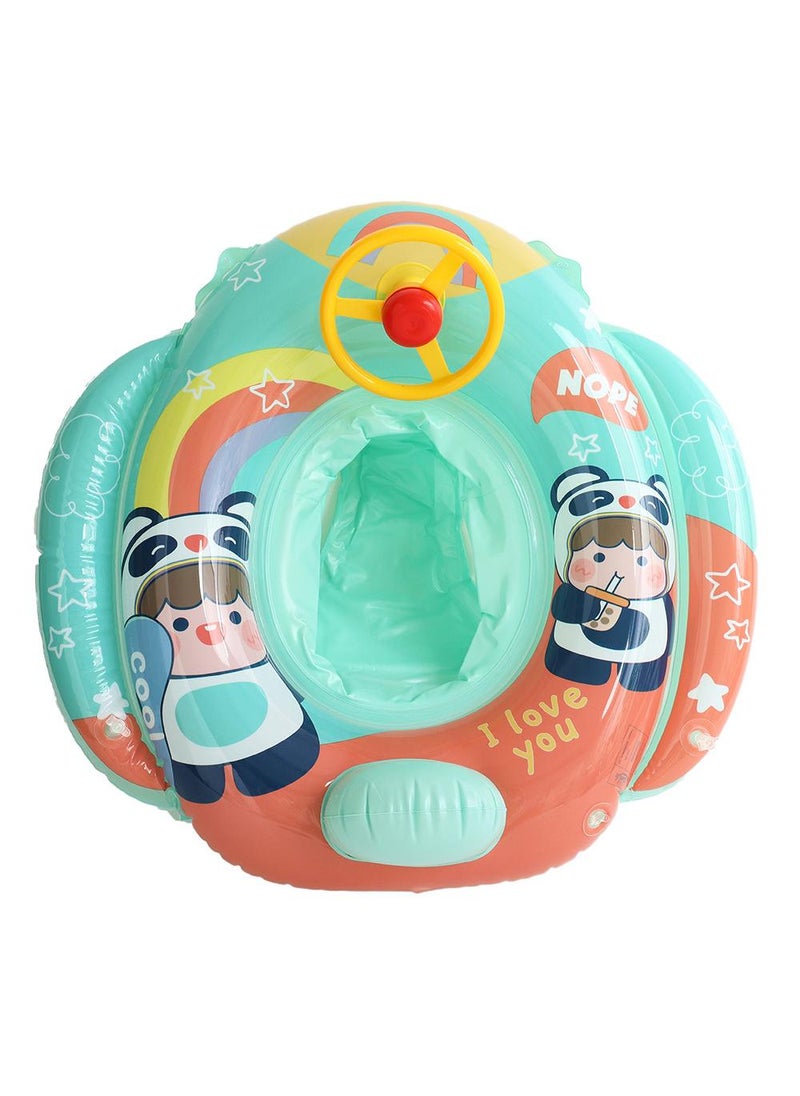 Y&D Baby Swimming Float Ring with Seat, Inflatable Children Waist Float Ring, Baby Free Swimming Ring, Safe and Durable, Pool Tool for The Age of 1-5 Years Kids,Green-A 