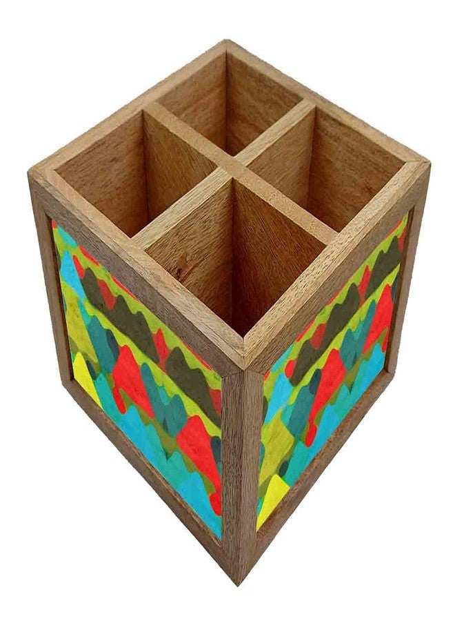 Nutcase Wooden Cutlery Stand Holder Silverware Caddy Spoons Forks Knives Organizer for Dining Table & Kitchen -Made in India-Spoons NOT Included - Color Mounts - Image 3