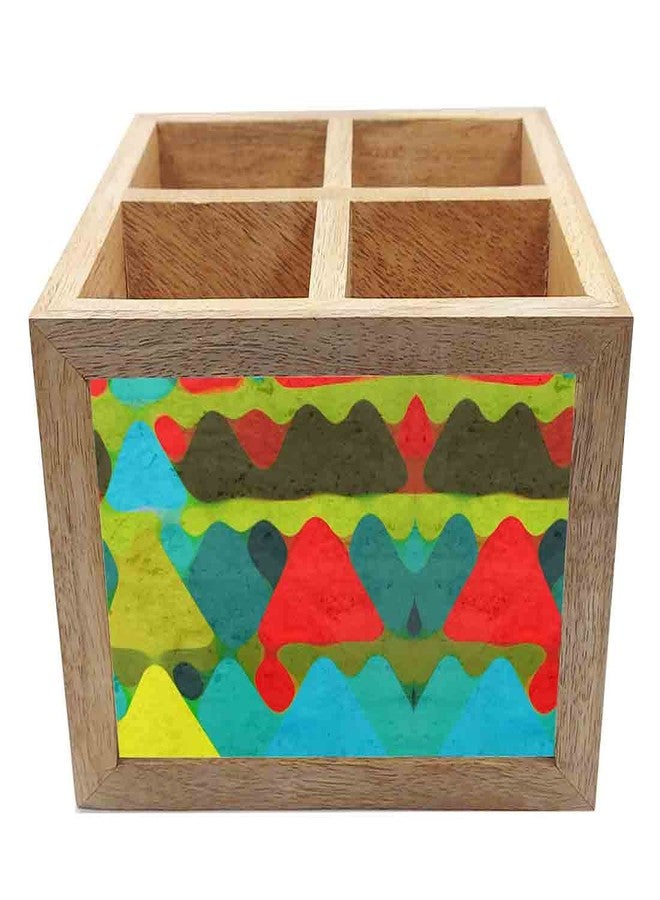 Nutcase Wooden Cutlery Stand Holder Silverware Caddy Spoons Forks Knives Organizer for Dining Table & Kitchen -Made in India-Spoons NOT Included - Color Mounts - Image 4