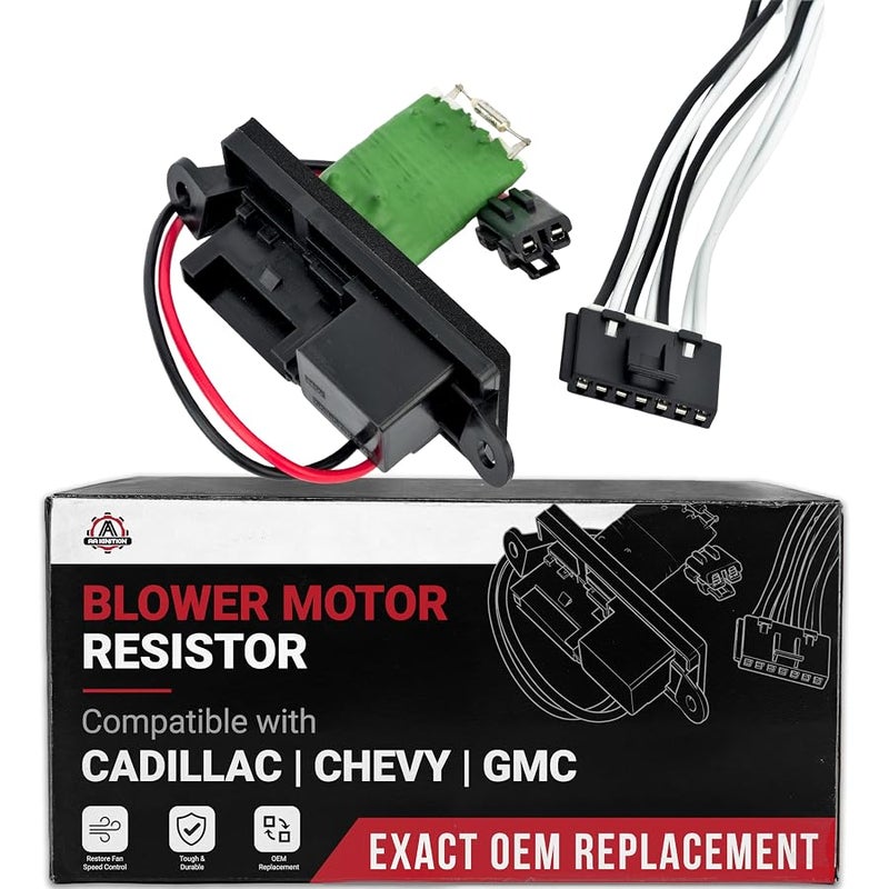 AA Ignition HVAC Blower Motor Resistor, Manual AC - Replaces 22807122, 15305077, 973409 - Fits Chevy, Cadillac, GMC Vehicles - Escalade, Avalanche, Silverado, Tahoe, Sierra, Yukon - Image 1