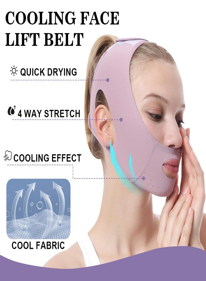 Face Lifting Belt - Face Lift Band Soothing&Comfy Facial Lifting Strap, Breathable Outline Lifting Shaping Face Bandage Chin Up Face Lifting - Image 3