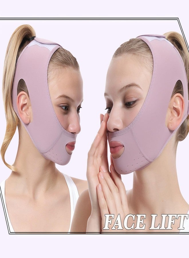 Face Lifting Belt - Face Lift Band Soothing&Comfy Facial Lifting Strap, Breathable Outline Lifting Shaping Face Bandage Chin Up Face Lifting - Image 2