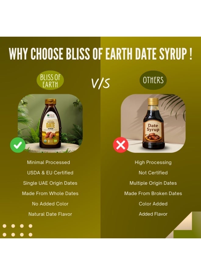 Bliss of Earth USDA Organic Date Syrup 400g, Sugarfree Vegan & Clean Label Date Molasses - Image 4