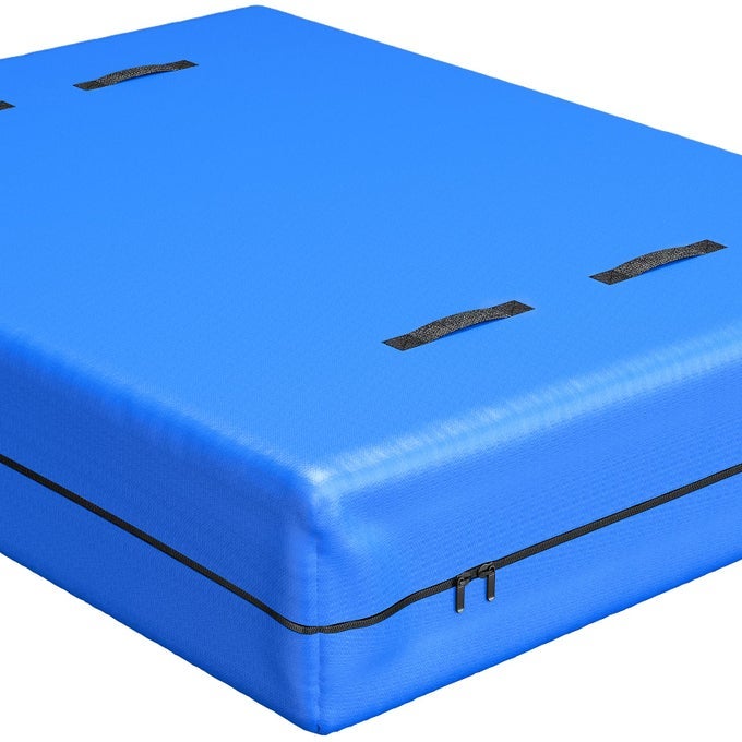 KING MATTRESS BAG FOR MOVING AND STORAGE REUSABLE HEAVY DUTY TARP WATERPROOF KING SIZE BED MATTRESS COVER ZIPPERED MATTRESS PROTECTOR WITH 8 STRONG CARRYING HANDLES 82 L X 79 W X 15 D