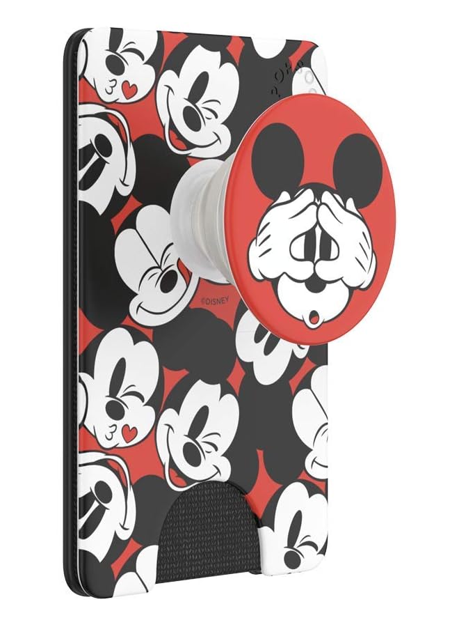 POPSOCKETS PopWallet+: Swappable and Repositionable Wallet - Mickey Pattern - Image 1