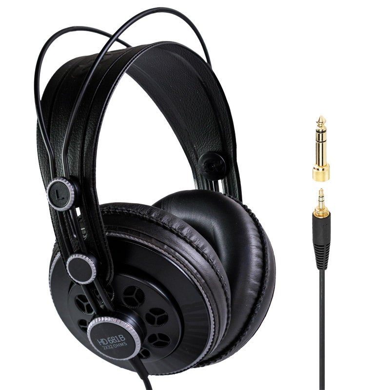 Superlux HD681B Dynamic OverEar Headphones Wired with 50mm Neodymium Driver SingleSided Semiopen Deep Bass Balanced Tone for Professional Monitoring Recording Gaming Streaming Live Rock Concert