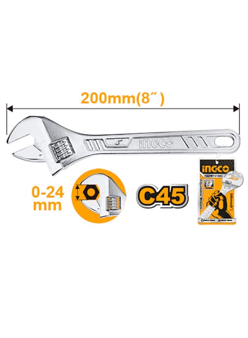 INGCO INGCO Adjustable Wrench 200mm - HADW131082  - Image 4