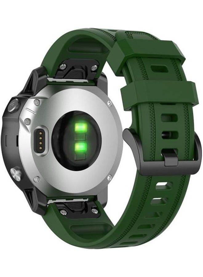 NIBEMINENT Quick Release Replacement Band For Garmin Fenix 6S 20mm Army Green - Image 2