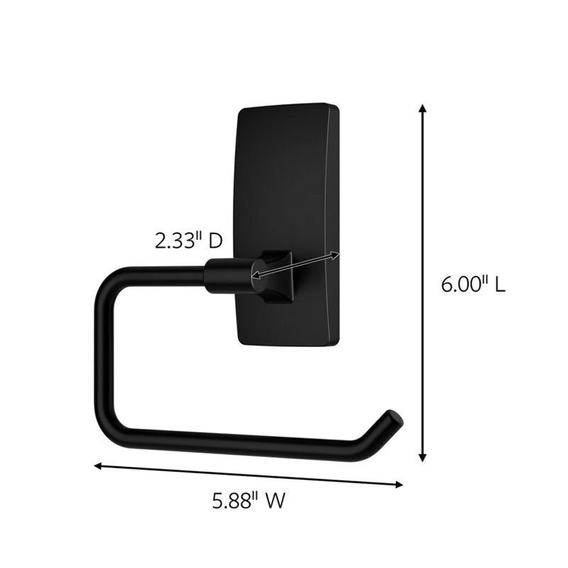 Command Toilet Paper Holder Matte Black with Water Resistant Command Strips  Rust Resistant Bathroom Organizer - Image 4