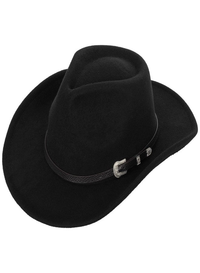 CXQRR Cowboy Hat for Boys Girls Western Felt Fedora Hat for Kids 3-6 Years - Image 1
