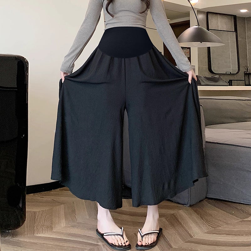 Summer Maternity Fashion Loose Capri Skirt Pants Blue theme - Image 2