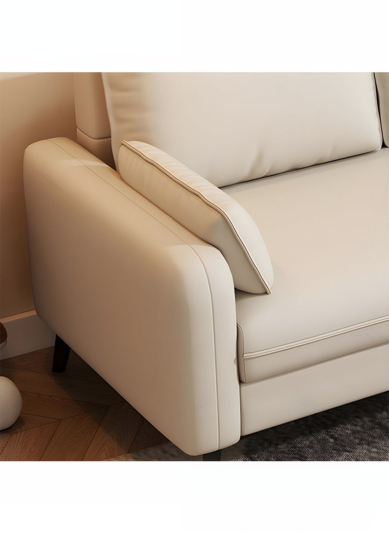 Taimi - Modern Sofa Scandinavian Style with Supportive Back Cushion, Comfortable Wide Seat and Soft Armrest High Quality for Living Room, Bedroom, Office and Salon, Sofa for 3-Person Beige - 170CM - Image 1