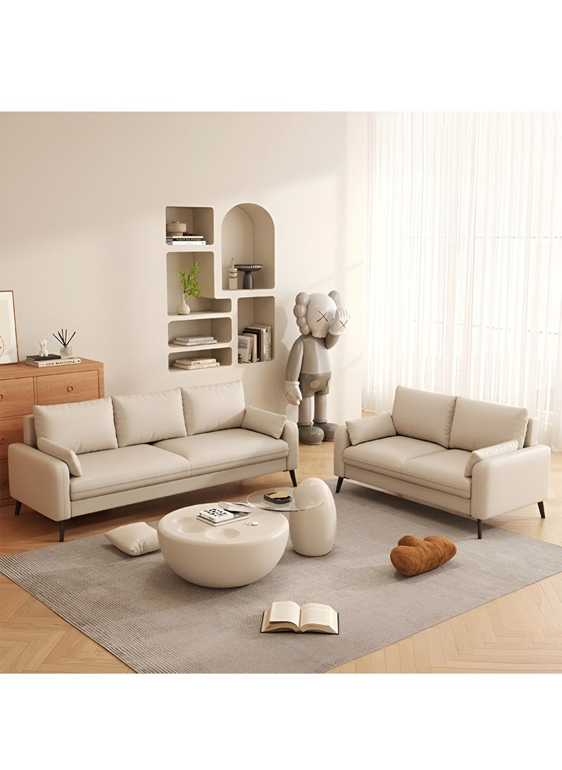 Taimi - Modern Sofa Scandinavian Style with Supportive Back Cushion, Comfortable Wide Seat and Soft Armrest High Quality for Living Room, Bedroom, Office and Salon, Sofa for 3-Person Beige - 170CM - Image 1