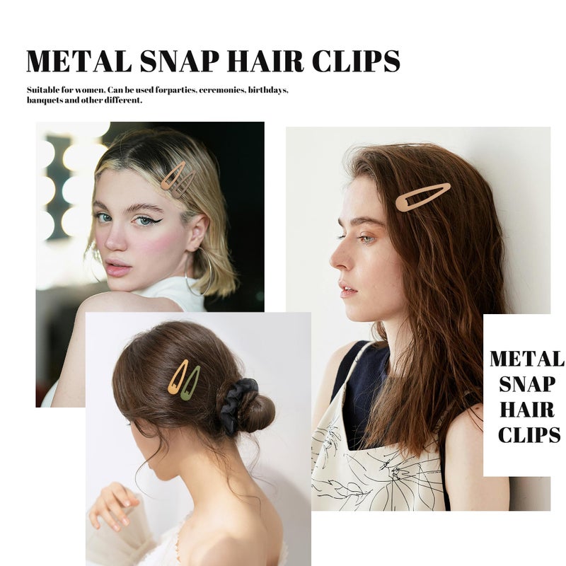 Cptots Small Hair Barrettes For Women No Slip Metal Snap Clips For Thin And Fine Hair,Matte Black Brown Green Gray,20 PCS,1.97 x 0.5 Inch. - Image 4