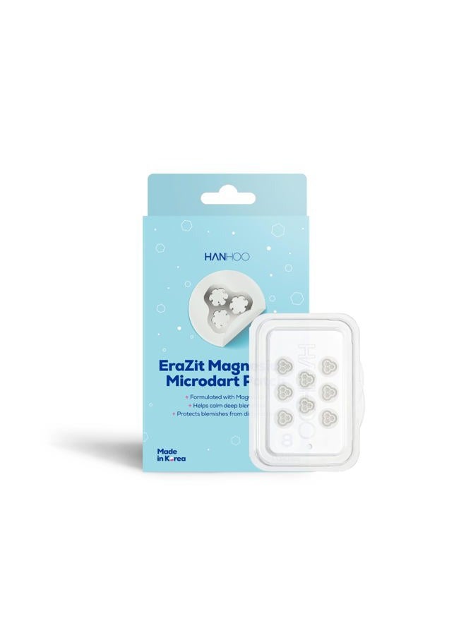 Hanhoo EraseZit Magnesium Microneedle Patch, 8 Microneedle Patches, Hydrocolloid Pimple Patches, For Deep Pimples, Calms Angry Zits, Acne Spot Patches, Microdot Pimple Patches, Korean Skincare - Image 1