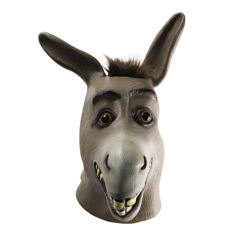 MOLEZU Donkey Mask,Halloween Novelty Deluxe Costume Party Cosplay Latex Animal Head Adult. - Image 3