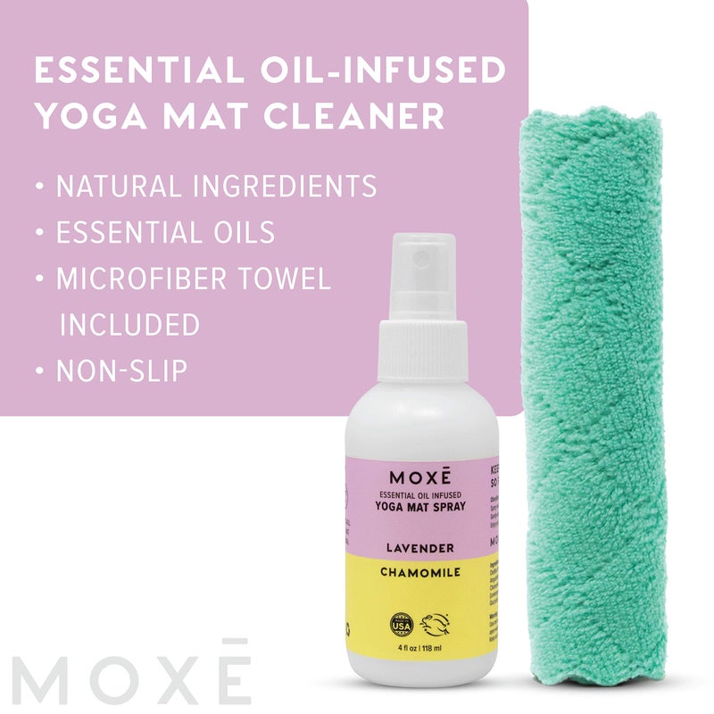 MOXE Yoga Mat Cleaner Lavender & Chamomile Essential Oils  4 ounces  Safe for All Mats & Exercise Equipment  Odor & Sweat Protection  Made in USA - Image 5
