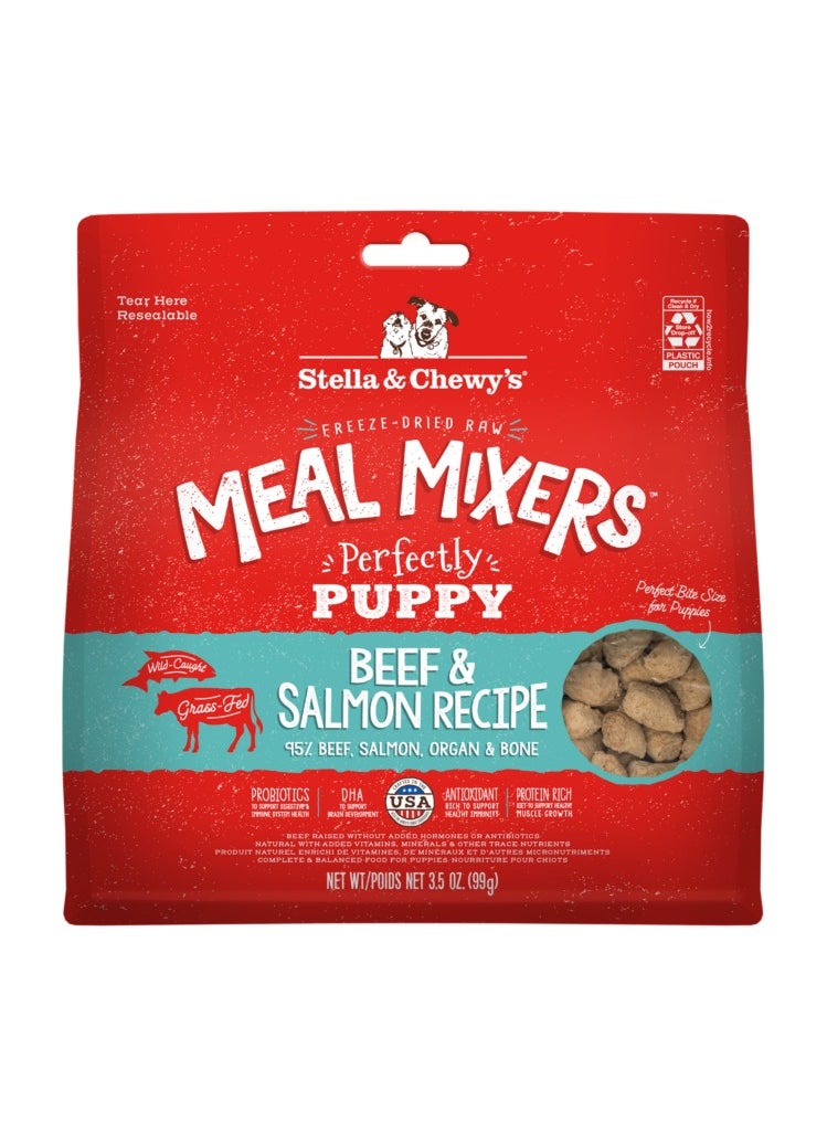 Stella & Chewys Stella & Chewy's Freeze Dried Meal Mixers - Perfectly Puppy Beef & Salmon Recipe - 3.5 oz  - Image 1