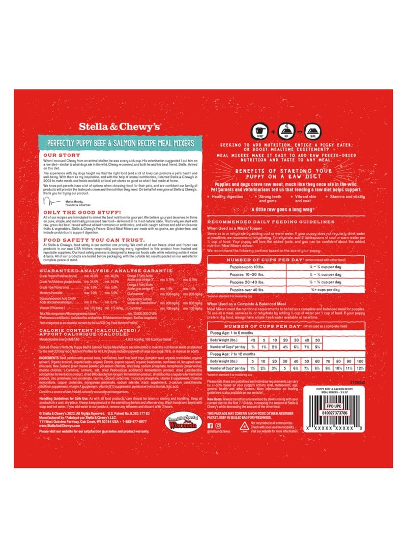 Stella & Chewys Stella & Chewy's Freeze Dried Meal Mixers - Perfectly Puppy Beef & Salmon Recipe - 3.5 oz  - Image 2