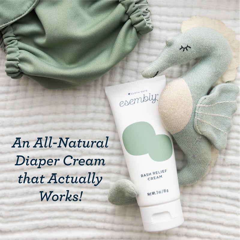 Esembly Rash Relief Cream, Organic and Cloth Friendly Zinc Oxide Barrier Cream, Soothes and Heals Diaper Rash, Natural Aid for Baby Bottom Discomfort, 3oz - Image 4