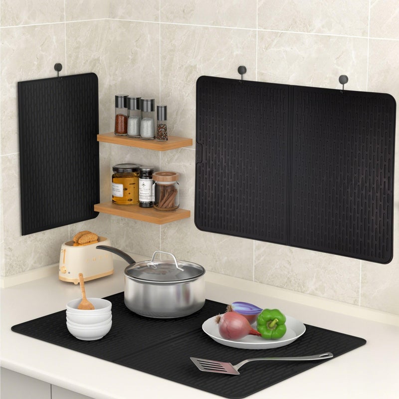 Dionikos Foldable Silicone Stove Top Cover â€“ 20"x28" Stove Top Covers for Electric Stove, Glass Top Stove Cover, RV Stove Top Cover & Dish Drying Mat (Black, 28''x20'') - Image 5