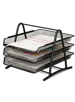 Lavish 3 Tiers Metal Mesh File Organizer Document Desktop Paper Tray ...
