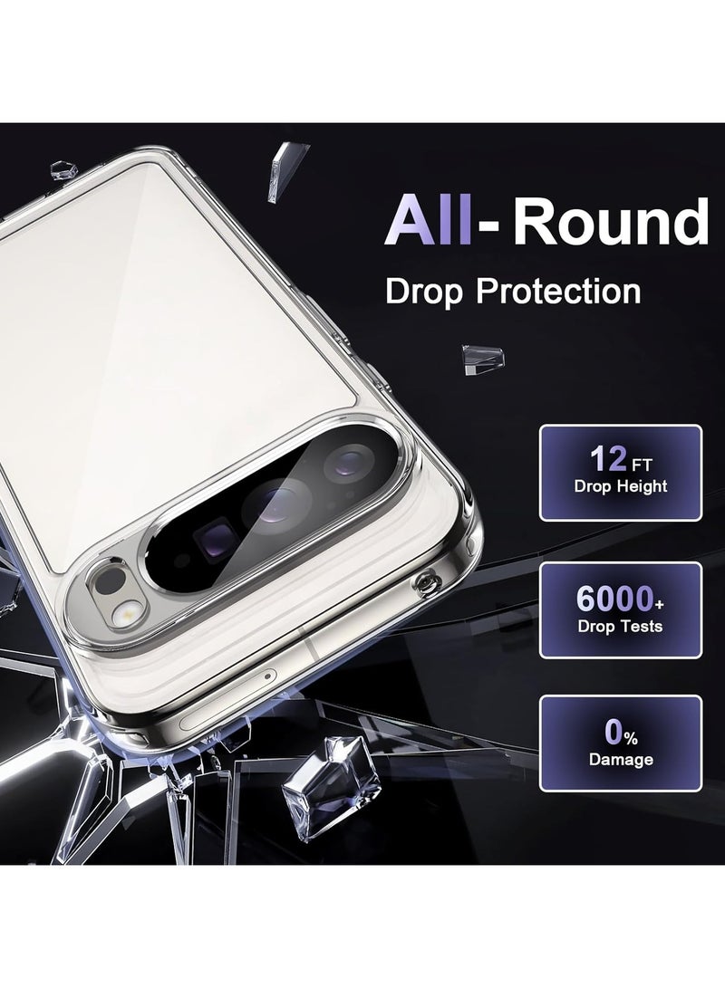 Crystal Clear Transparent Phone Case Google Pixel 10 Pro XL – Slim Ulta Thin Hard TPU Shockproof Cover, Anti-Yellowing Crystal Clear Protective Back Case with Camera Protection - Image 5