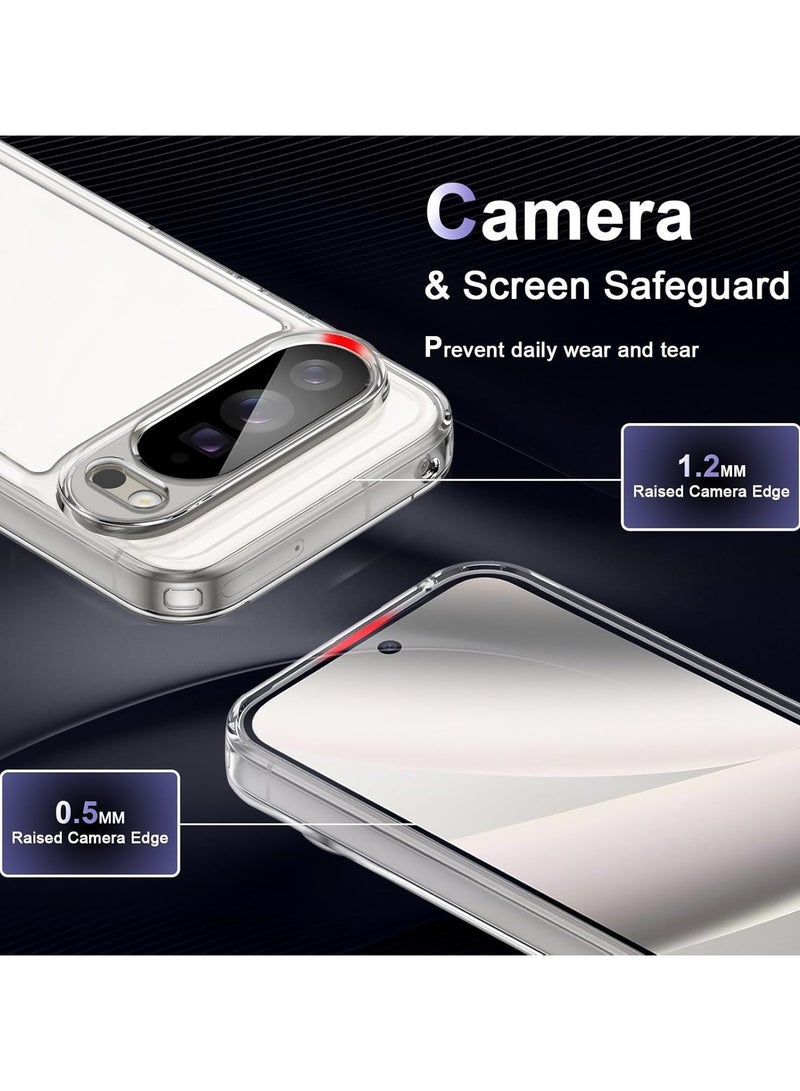 Crystal Clear Transparent Phone Case Google Pixel 10 Pro XL – Slim Ulta Thin Hard TPU Shockproof Cover, Anti-Yellowing Crystal Clear Protective Back Case with Camera Protection - Image 3