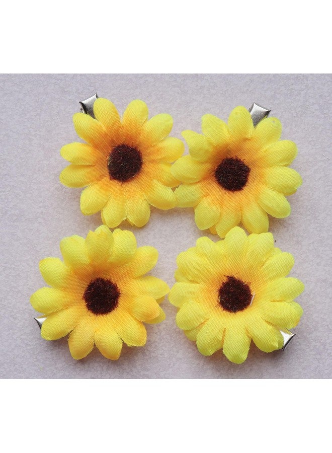 SOWAKA 6 Pcs Daisy Hair Clips Vintage Sun Flower with Alligator Clips Hair Barrette for Women Girls Wedding Summer Beach Bridesmaid Bridal Party Hair Accessories (Yellow) - Image 5