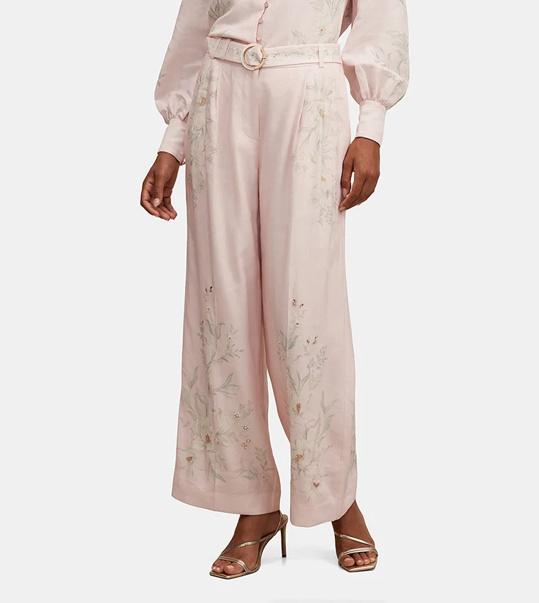 فورايفر نيو Parker Embroidered Pallazo Pant