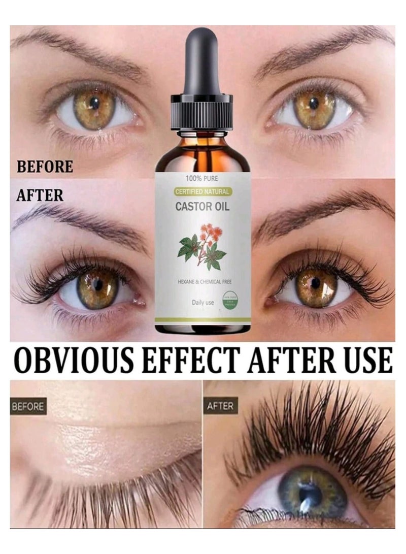 إم إي سي زيت الخروع الطبيعي العضوي، نقي 100%، خالي من الهكسان، معصور على البارد لدعم شعر ورموش وحواجب أقوى وأكثر كثافة 50 مل - Image 3