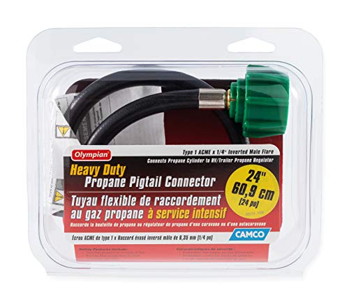 Camco 24" Pigtail Propane Hose Connector - Connects Propane Cylinder To a RV or Trailer Propane Regulator - Provides Thermal Protection and Excess Flow Protection (59153) - Image 5