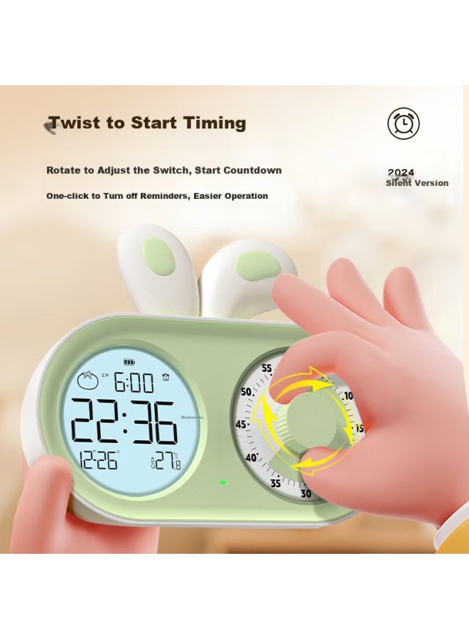 Timess Visual Timer Alarm Clock For Students And Children, Smart Wake-up Device With Night Light, Rechargeable Time Management Tool For Rooms And Timers - Image 4
