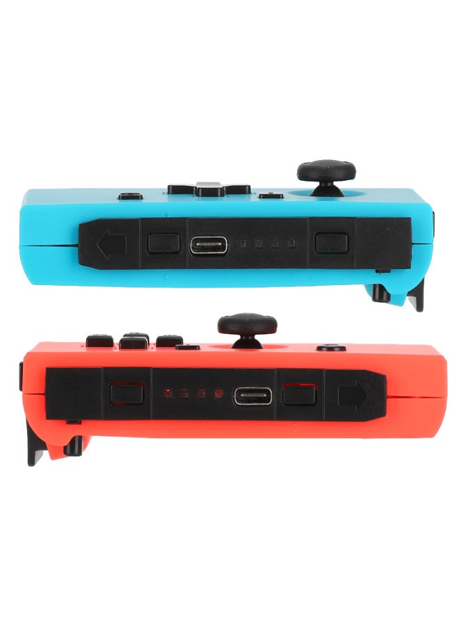 1 Pair Left Right Bluetooth Game Console One Key Connection Gamepad Controller for Switch(Bluered ) - Image 1