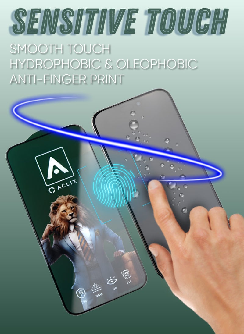 ACLIX 2 Pieces Antistatic ESD Dustproof Premium Quality High Definition Tempered Glass Screen Protector Designed For  iPhone 12 - Image 2