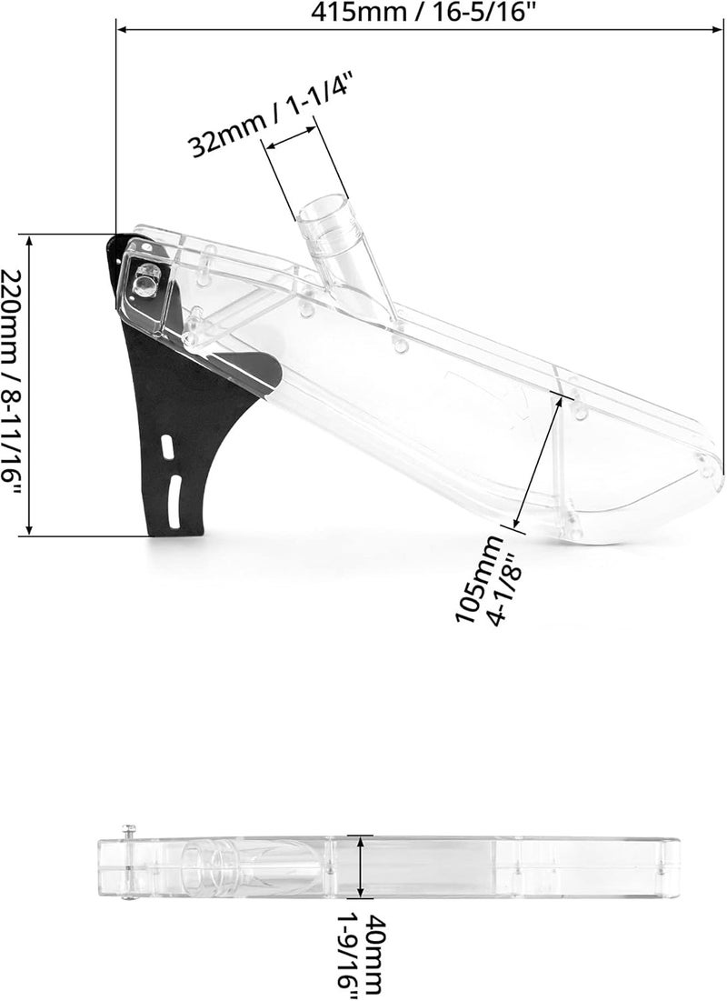 QWORK Table Saw Protective Guard Cover, Anti-Dust Woodworking Safety Shell for 7-12 Inch Table Saws - Image 2