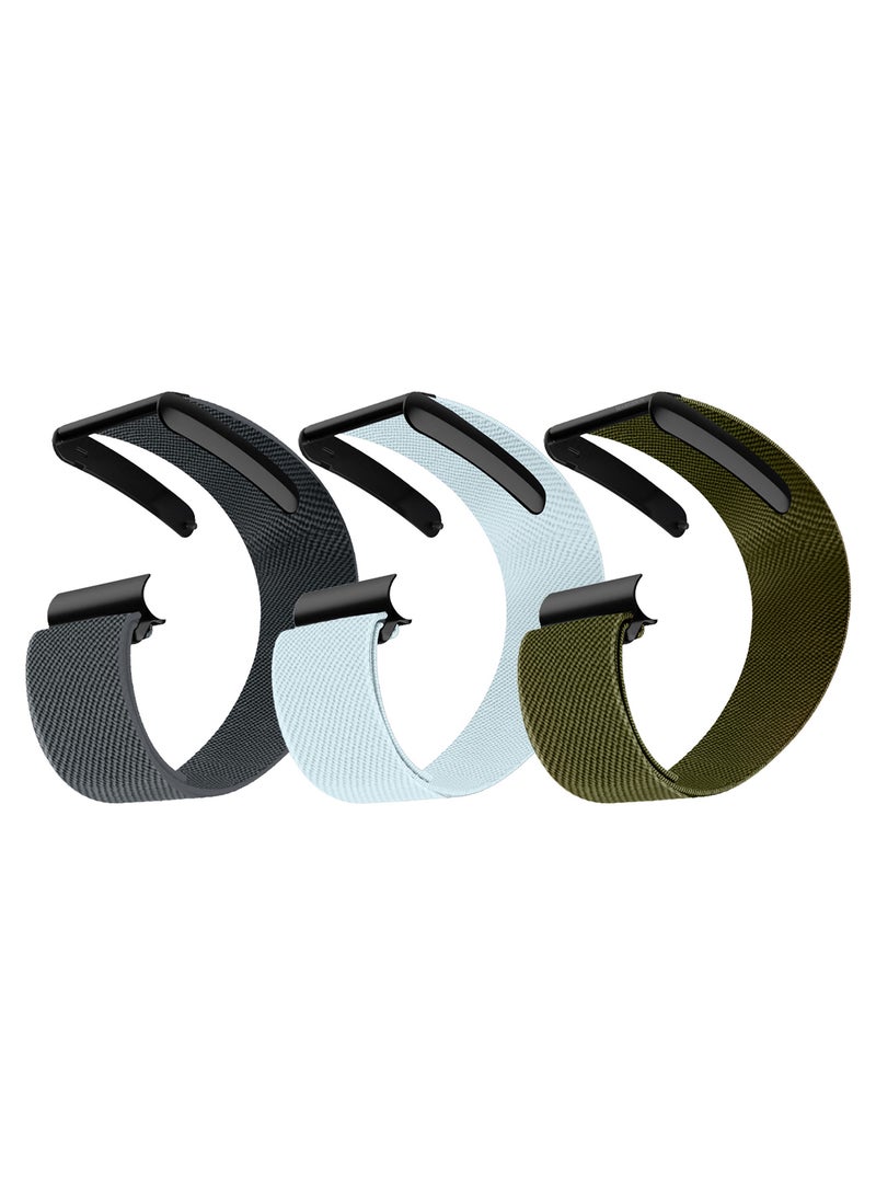 CATANES 3Packs Premium Adjustable Nylon Strap for WHOOP 5 – Lightweight & Breathable Replacement Band - Image 1