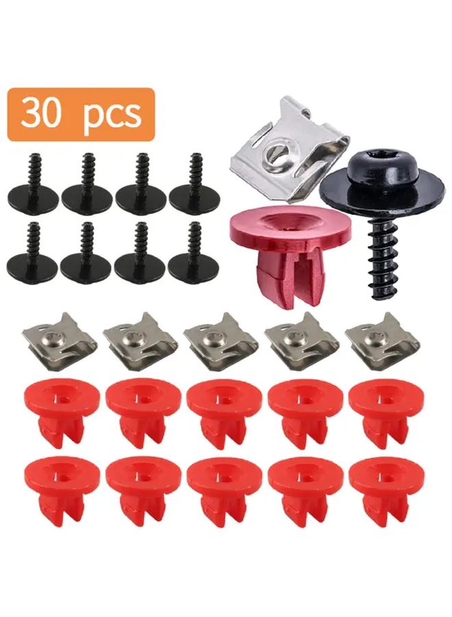30 Pcs Splash Guard Plate Chassis Cover Bolts And Nuts For Car Engine T30 Screws - Image 1
