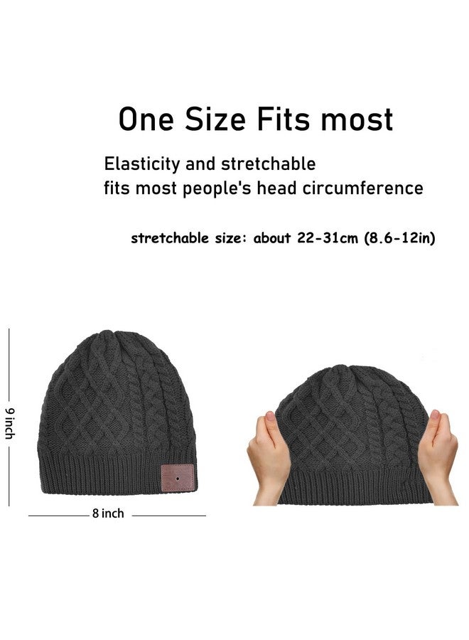 BGJOY Wireless Beanie Headphone Hat For Women Winter Warm Headset Hats Cap Music Beanie With Headphones Built-In Stereo Speakers Mic For Outdoors Sports Running Skiing Woman Men Teenagers Her Him Black - Image 5