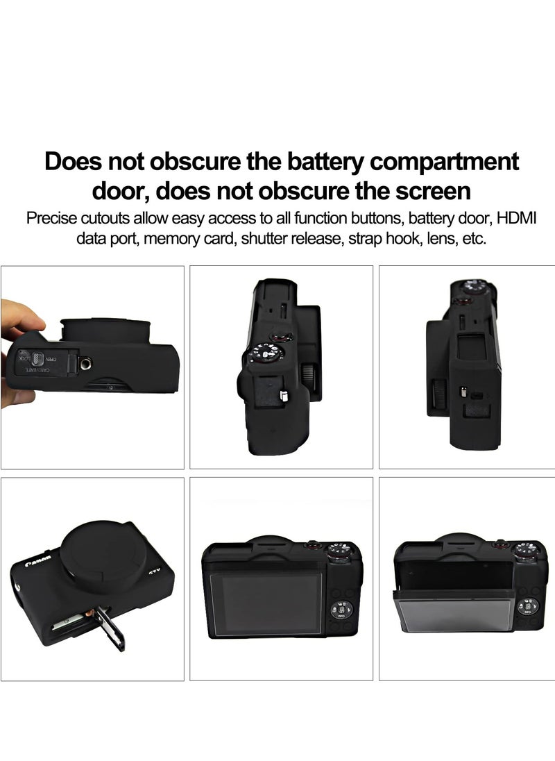 Generic Silicone Gel Camera Case for Canon PowerShot G7x Mark III Protective Rubber Soft Camera Cover Bag Black  - Image 4