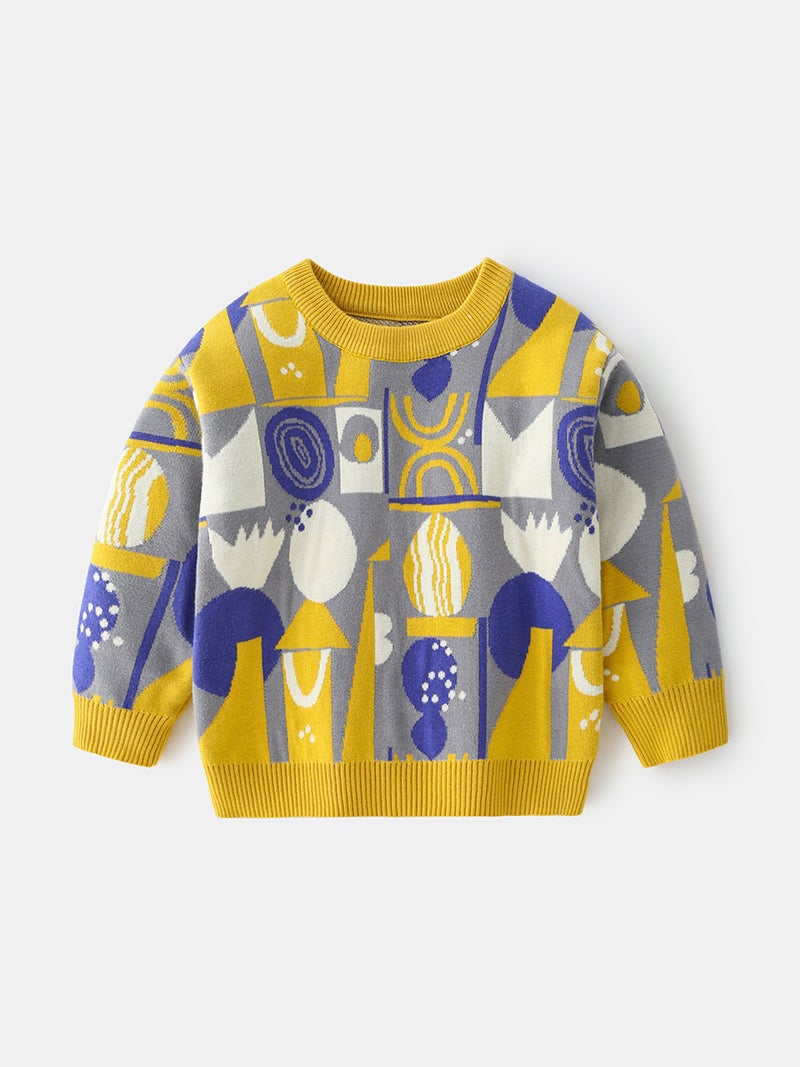 Children'S Western Style Sweater 2025 Autumn New Boys And Girls Korean Style Handsome Knitted Cartoon Tops Children'S Clothing - Image 3