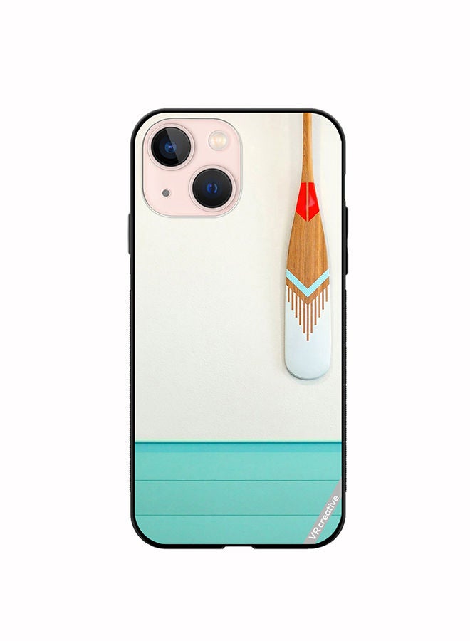 VR CREATIVE Protective Case Cover For Apple iPhone 13 mini Keslo Wood Paddle Design Multicolour - Image 1