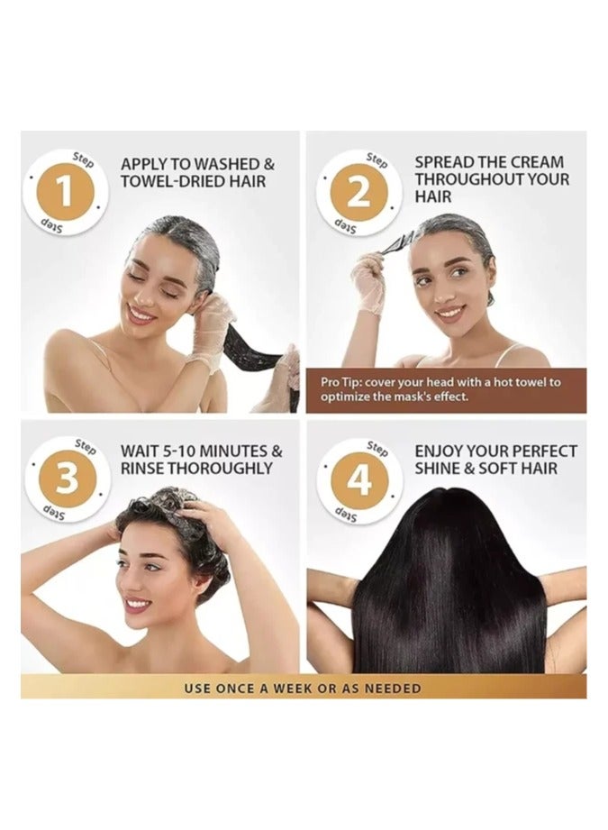 Karseell Collagen Hair Mask for Deep Repair, Intense Hydration, Dry and Damaged Hair, Eliminates Frizz, All Hair Types 500 ml - Image 4