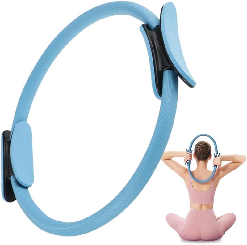 Zipron حلقة يوغا - حلقة بيلاتس لتمارين الجسم الكامل لتقوية العضلات والتمدد والاسترخاء - حلقة يوغا بيلاتس خفيفة الوزن للتمارين في المنزل والصالة الرياضية - Image 3