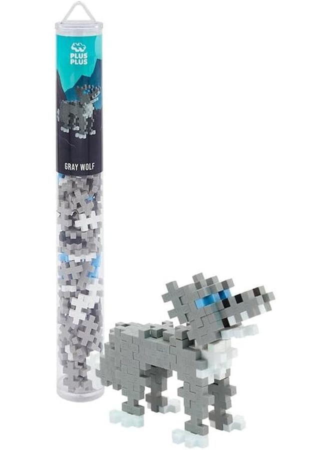 بلس بلس لعبة بناء حيوانات الذئب البرية في أنبوب 100 قطعة - Image 2