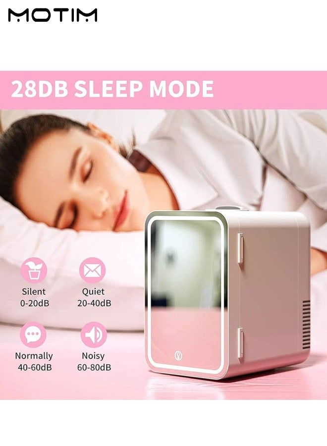 Motim 8 Liter Cooler and Warmer Mini Fridge for Skin Care, Cosmetics, Food, Portable Car Cosmetic Refrigerator, Double-layer Fridge, Great for Bedroom, Office, Car, Dorm - Image 2