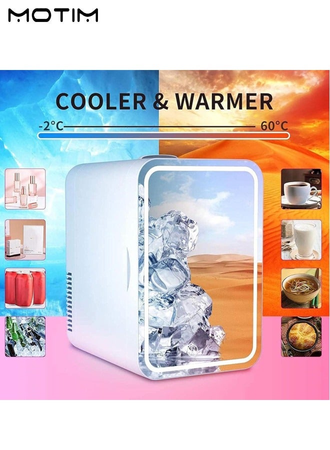 Motim 8 Liter Cooler and Warmer Mini Fridge for Skin Care, Cosmetics, Food, Portable Car Cosmetic Refrigerator, Double-layer Fridge, Great for Bedroom, Office, Car, Dorm - Image 5