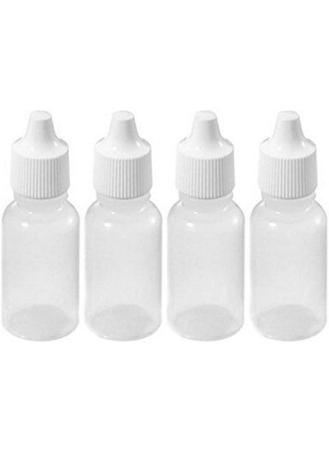 24 PCS Clear Plastic Empty Refillable Dropper Bottle Essential Oil Container with Screw Lid Travel Portable Eye Liquid Container (0.17oz)