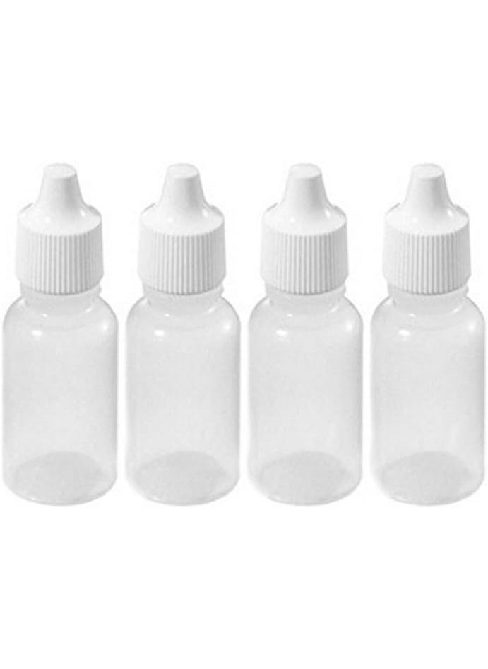 Suoirblss 24 PCS Clear Plastic Empty Refillable Dropper Bottle Essential Oil Container with Screw Lid Travel Portable Eye Liquid Container (0.17oz) 